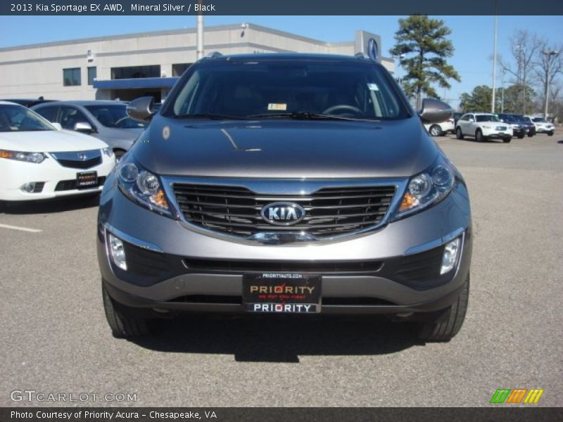 Mineral Silver / Black 2013 Kia Sportage EX AWD