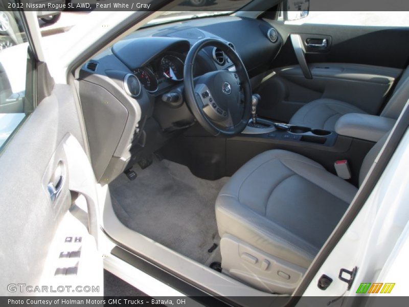 Pearl White / Gray 2012 Nissan Rogue SL AWD