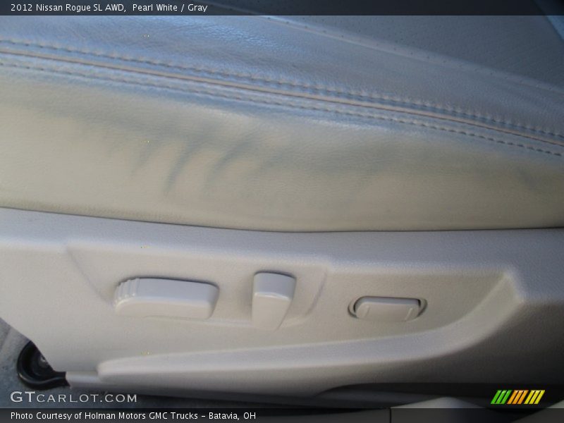 Pearl White / Gray 2012 Nissan Rogue SL AWD