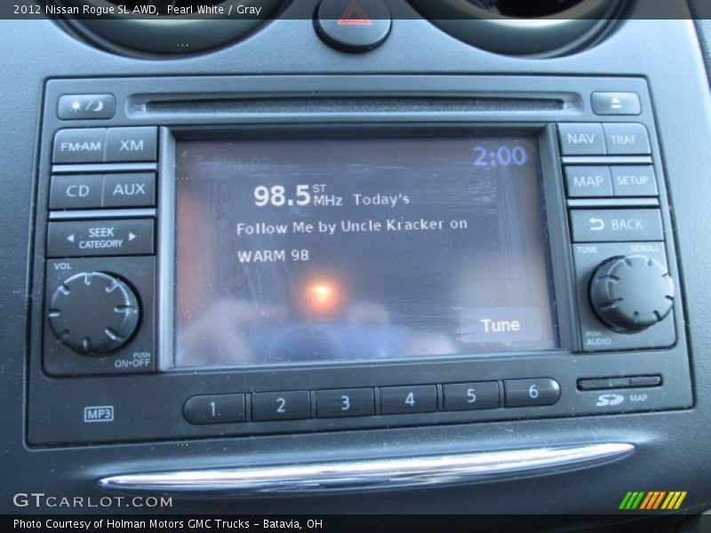 Pearl White / Gray 2012 Nissan Rogue SL AWD