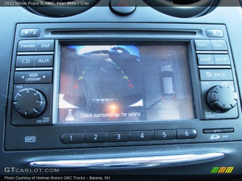 Pearl White / Gray 2012 Nissan Rogue SL AWD