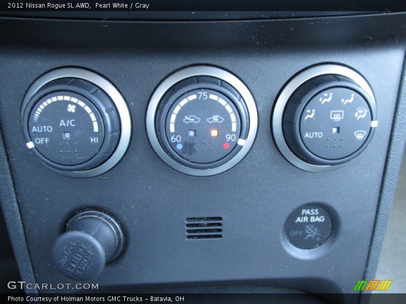 Pearl White / Gray 2012 Nissan Rogue SL AWD