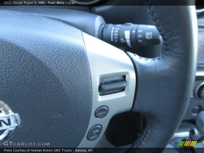 Pearl White / Gray 2012 Nissan Rogue SL AWD