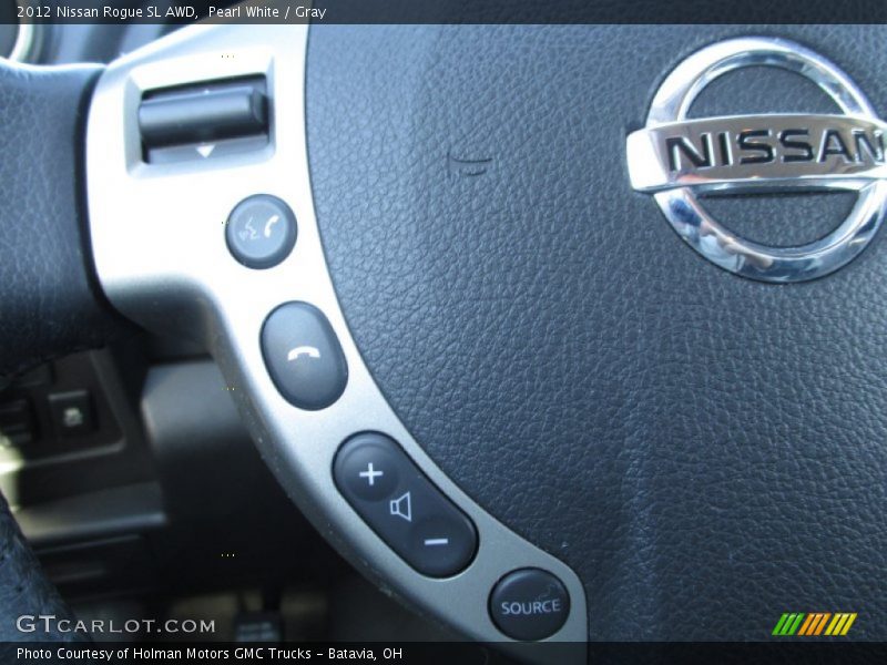 Pearl White / Gray 2012 Nissan Rogue SL AWD