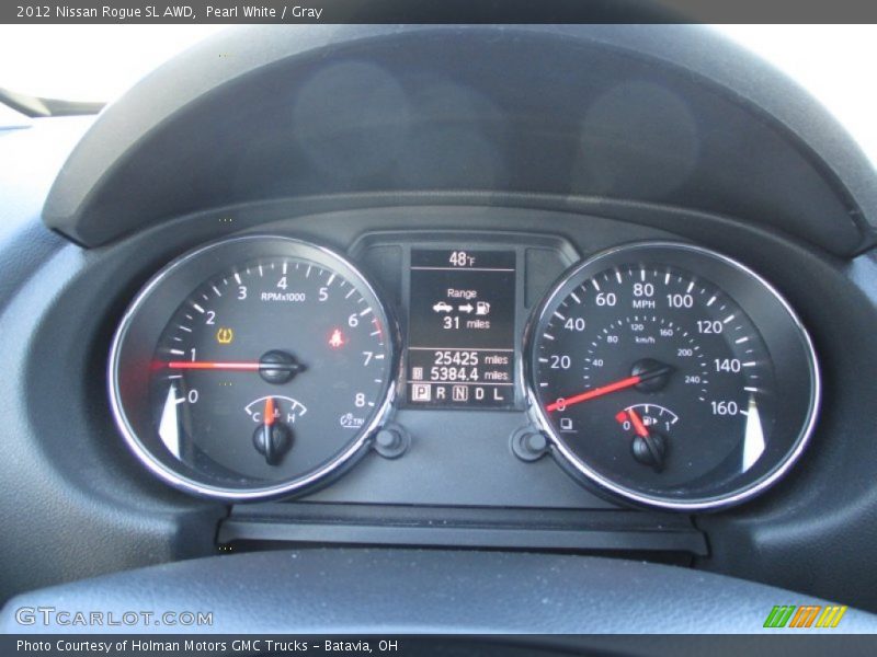 Pearl White / Gray 2012 Nissan Rogue SL AWD