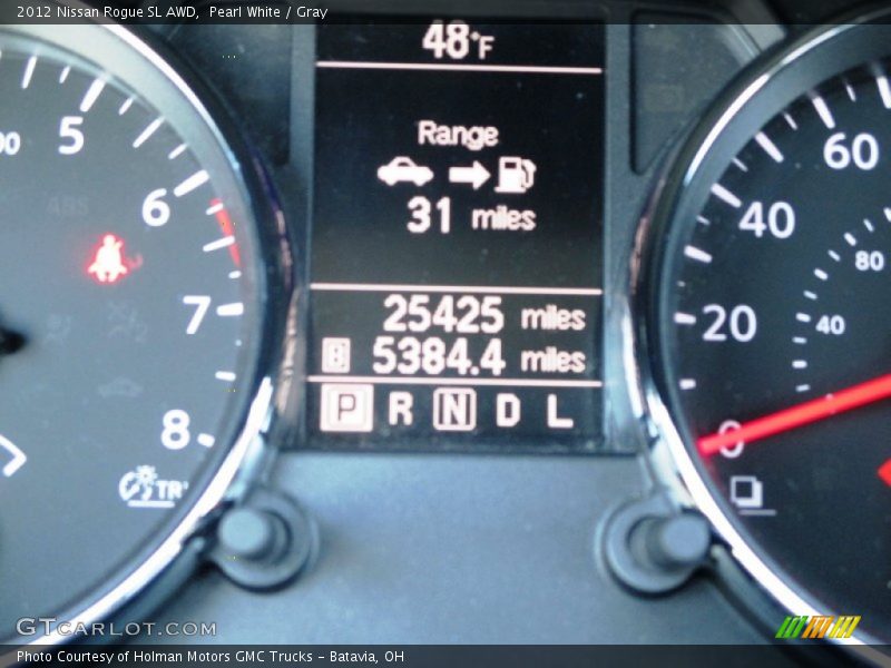 Pearl White / Gray 2012 Nissan Rogue SL AWD