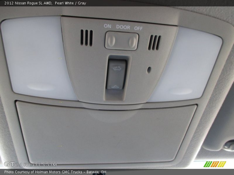 Pearl White / Gray 2012 Nissan Rogue SL AWD