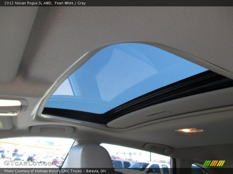 Pearl White / Gray 2012 Nissan Rogue SL AWD