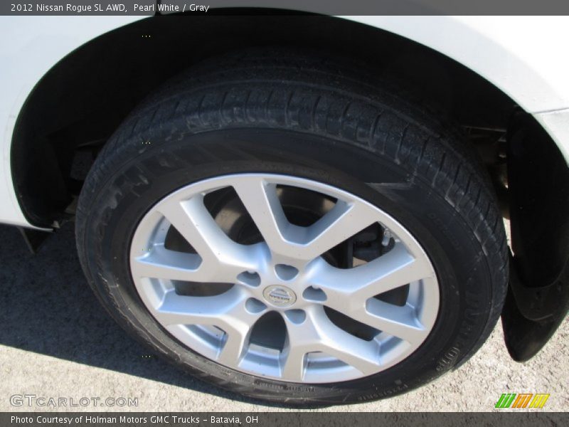 Pearl White / Gray 2012 Nissan Rogue SL AWD