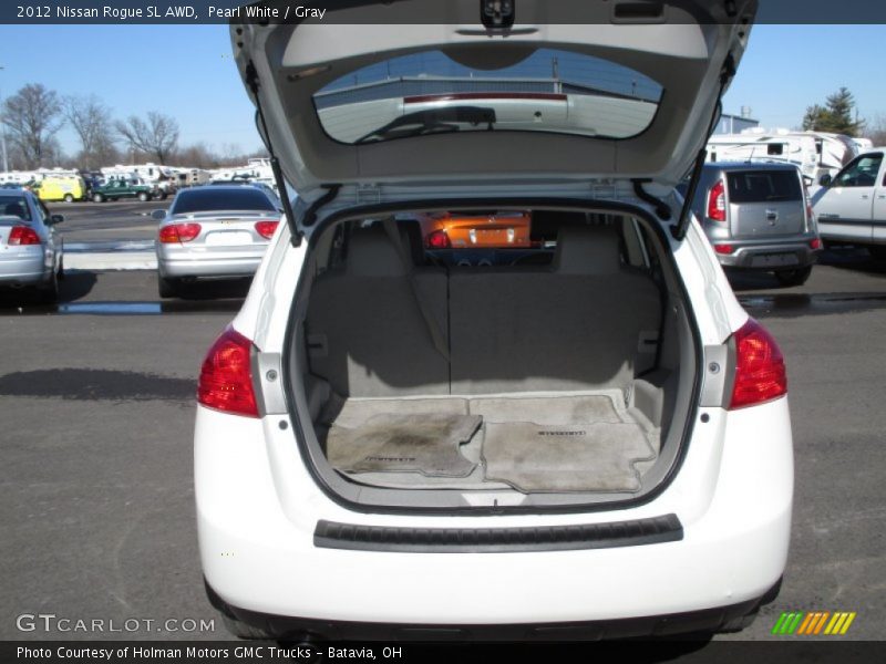 Pearl White / Gray 2012 Nissan Rogue SL AWD