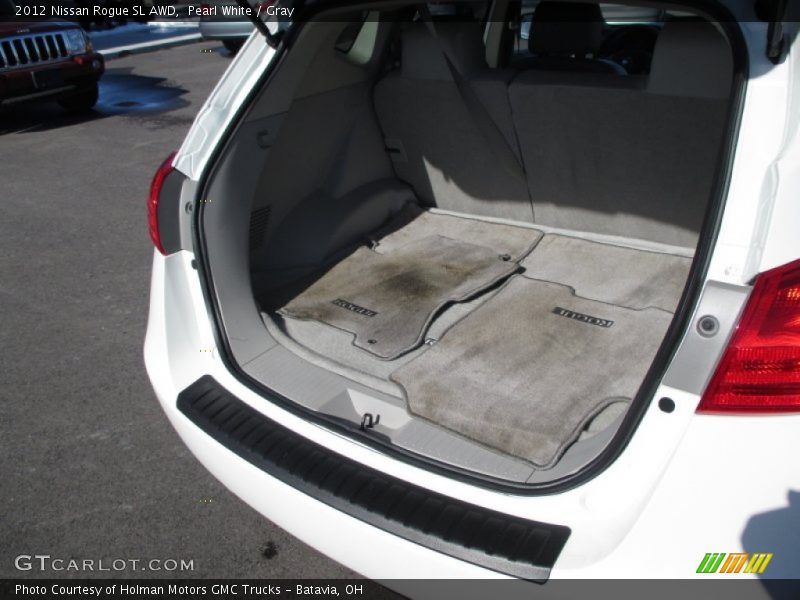 Pearl White / Gray 2012 Nissan Rogue SL AWD