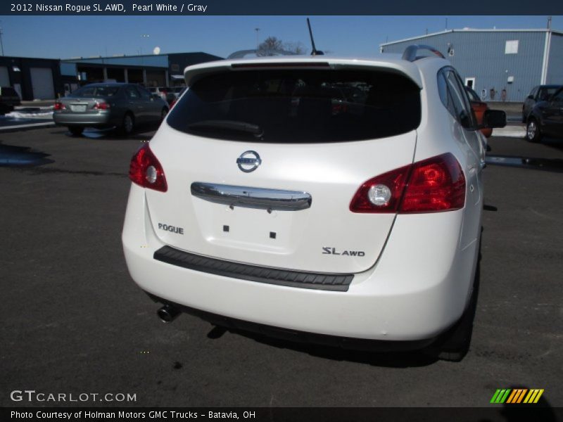 Pearl White / Gray 2012 Nissan Rogue SL AWD