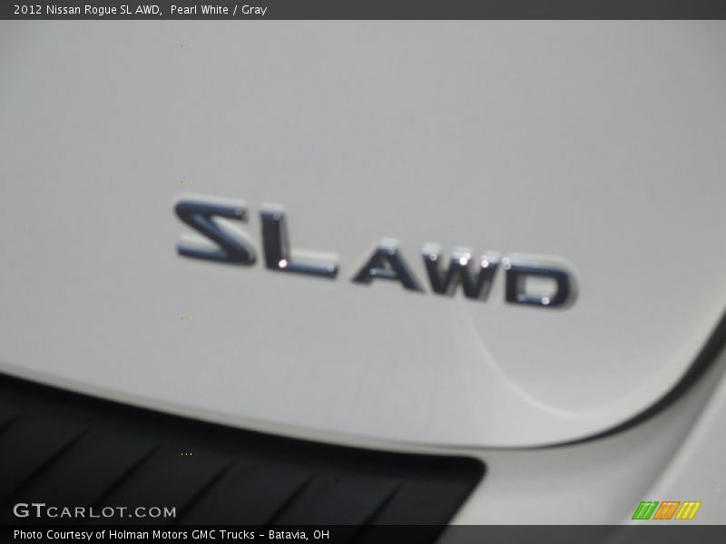 Pearl White / Gray 2012 Nissan Rogue SL AWD