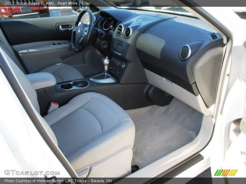 Pearl White / Gray 2012 Nissan Rogue SL AWD