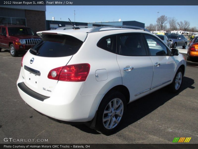 Pearl White / Gray 2012 Nissan Rogue SL AWD