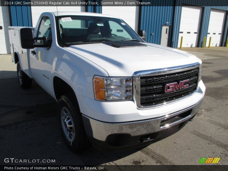 Summit White / Dark Titanium 2014 GMC Sierra 2500HD Regular Cab 4x4 Utility Truck