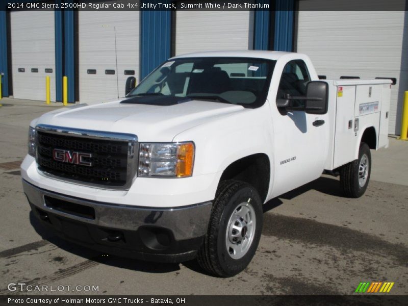 Summit White / Dark Titanium 2014 GMC Sierra 2500HD Regular Cab 4x4 Utility Truck