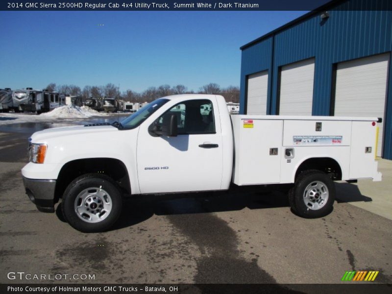 Summit White / Dark Titanium 2014 GMC Sierra 2500HD Regular Cab 4x4 Utility Truck