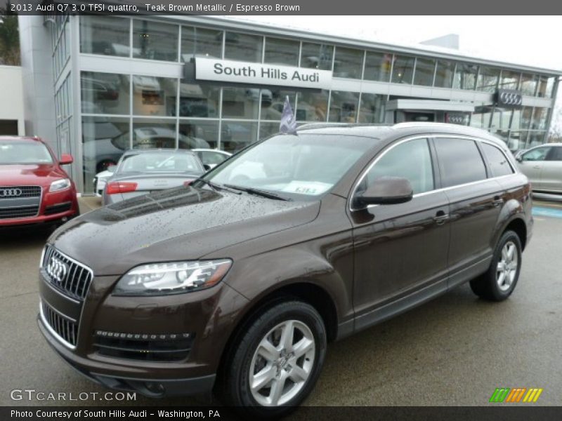 Teak Brown Metallic / Espresso Brown 2013 Audi Q7 3.0 TFSI quattro