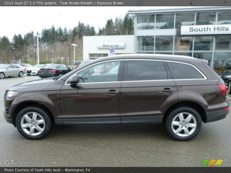 Teak Brown Metallic / Espresso Brown 2013 Audi Q7 3.0 TFSI quattro