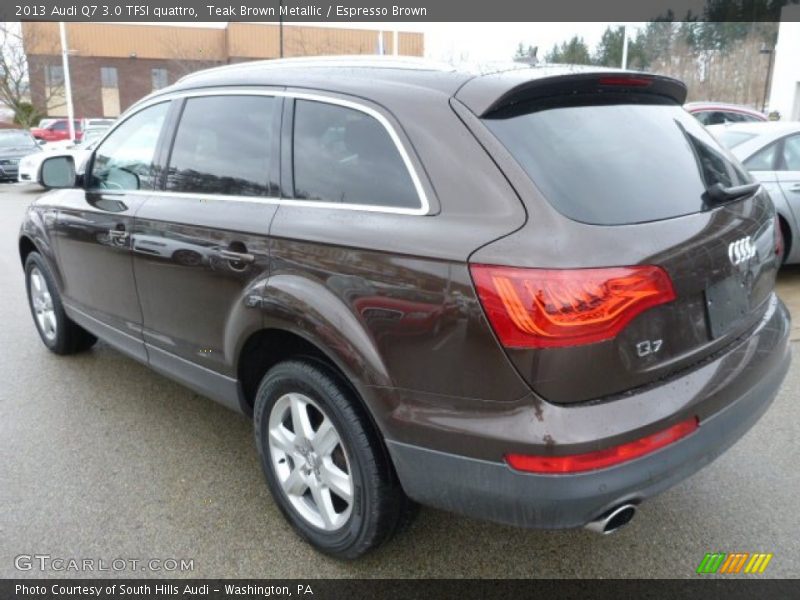 Teak Brown Metallic / Espresso Brown 2013 Audi Q7 3.0 TFSI quattro