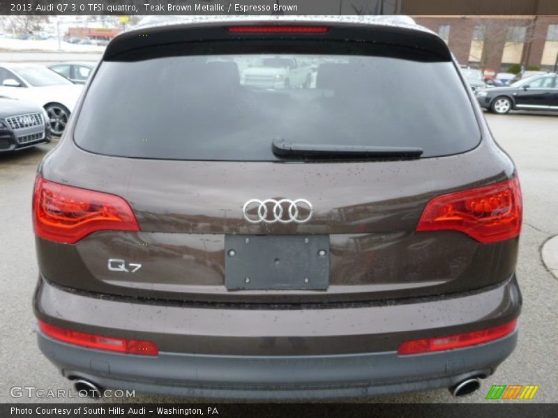Teak Brown Metallic / Espresso Brown 2013 Audi Q7 3.0 TFSI quattro