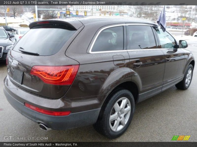 Teak Brown Metallic / Espresso Brown 2013 Audi Q7 3.0 TFSI quattro