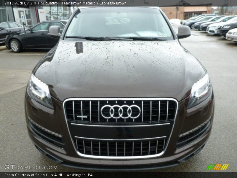 Teak Brown Metallic / Espresso Brown 2013 Audi Q7 3.0 TFSI quattro