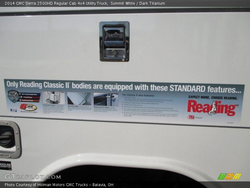 Summit White / Dark Titanium 2014 GMC Sierra 2500HD Regular Cab 4x4 Utility Truck