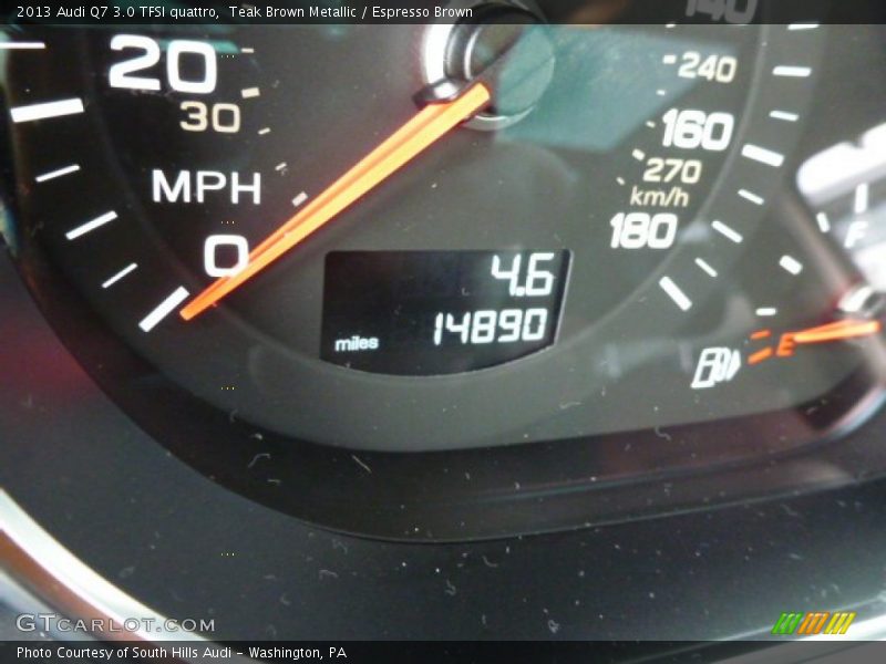 Teak Brown Metallic / Espresso Brown 2013 Audi Q7 3.0 TFSI quattro