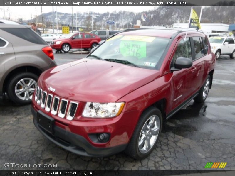 Deep Cherry Red Crystal Pearl / Dark Slate Gray/Light Pebble Beige 2011 Jeep Compass 2.4 Limited 4x4