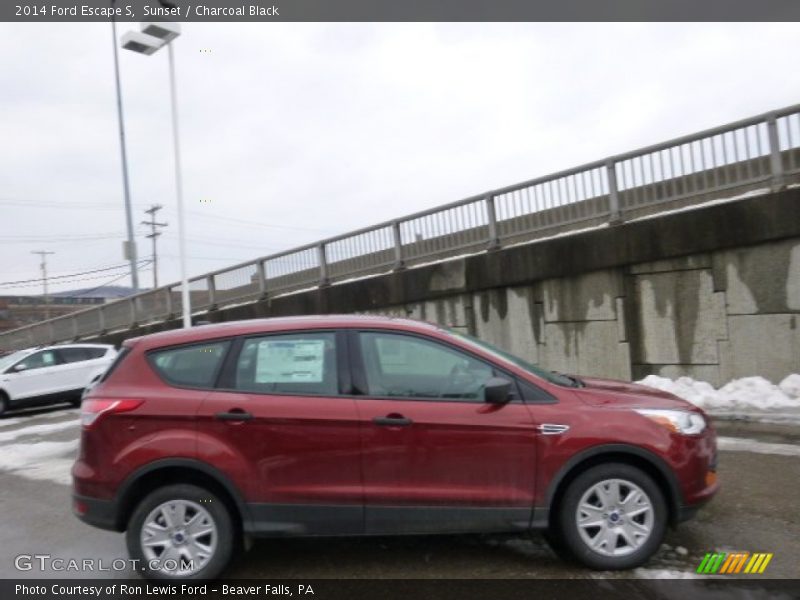 Sunset / Charcoal Black 2014 Ford Escape S