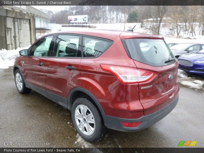 Sunset / Charcoal Black 2014 Ford Escape S