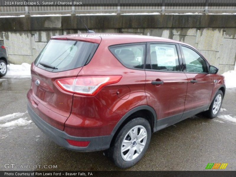 Sunset / Charcoal Black 2014 Ford Escape S