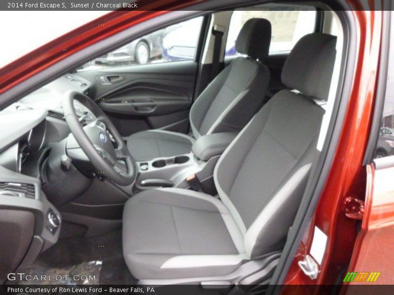 Sunset / Charcoal Black 2014 Ford Escape S