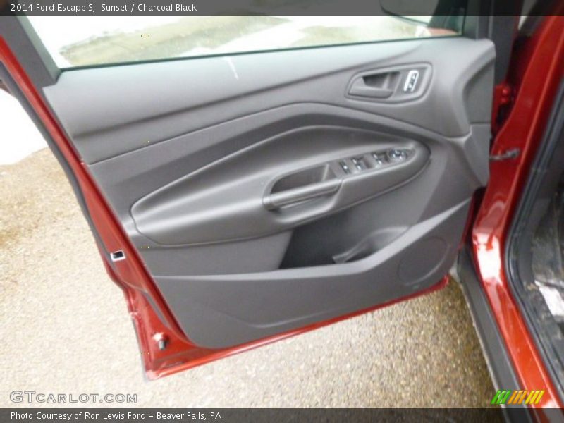 Sunset / Charcoal Black 2014 Ford Escape S