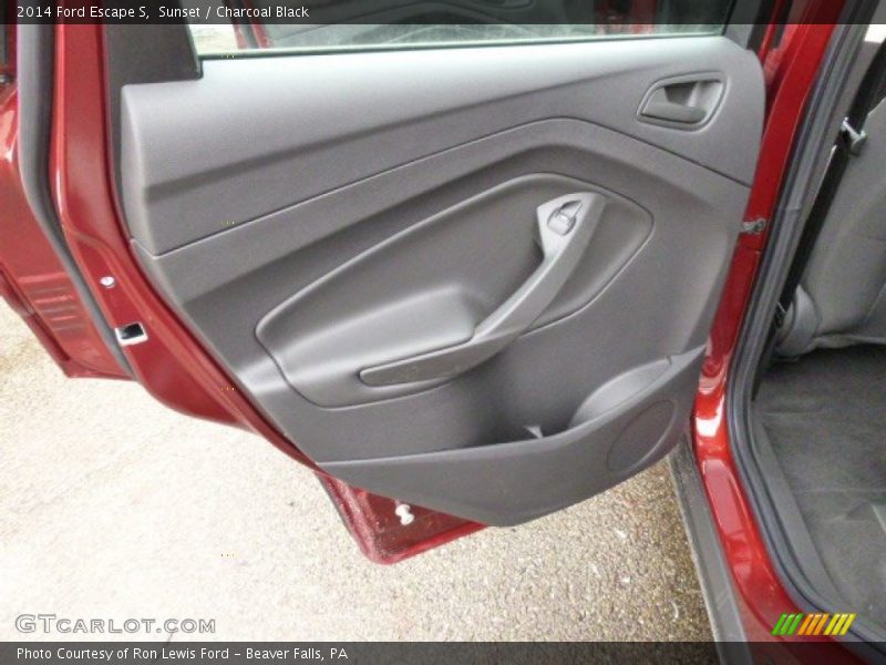 Sunset / Charcoal Black 2014 Ford Escape S