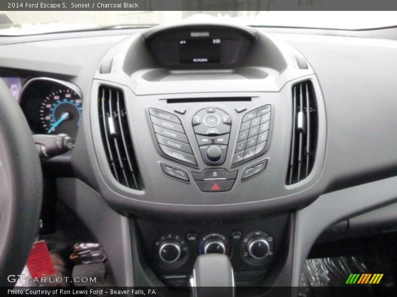 Sunset / Charcoal Black 2014 Ford Escape S