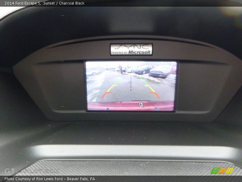 Sunset / Charcoal Black 2014 Ford Escape S