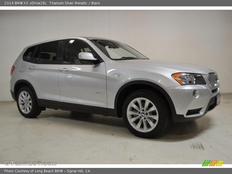 Titanium Silver Metallic / Black 2014 BMW X3 xDrive28i