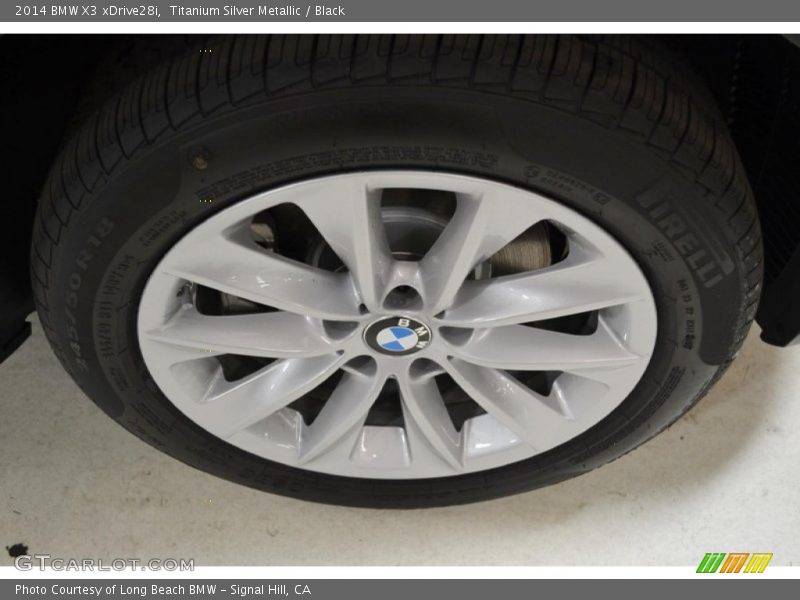 Titanium Silver Metallic / Black 2014 BMW X3 xDrive28i