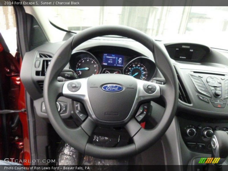 Sunset / Charcoal Black 2014 Ford Escape S