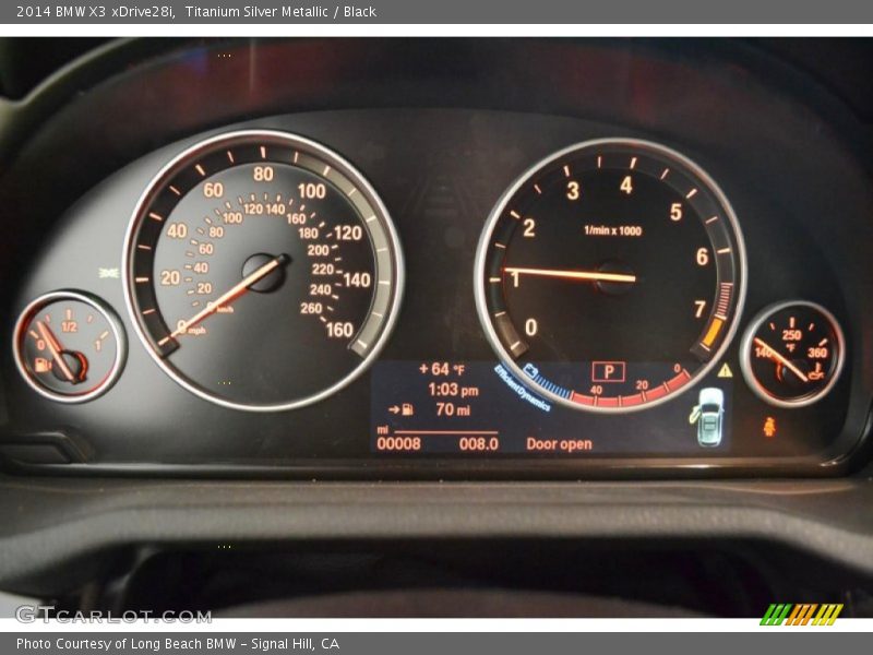 Titanium Silver Metallic / Black 2014 BMW X3 xDrive28i