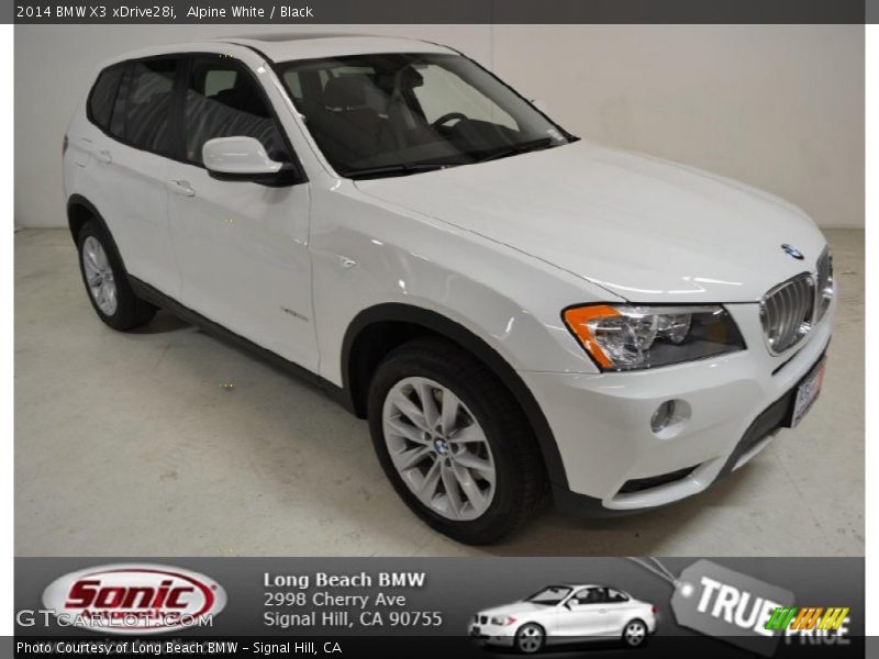 Alpine White / Black 2014 BMW X3 xDrive28i