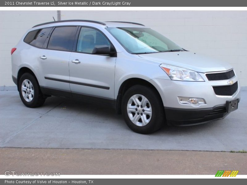 Silver Ice Metallic / Dark Gray/Light Gray 2011 Chevrolet Traverse LS