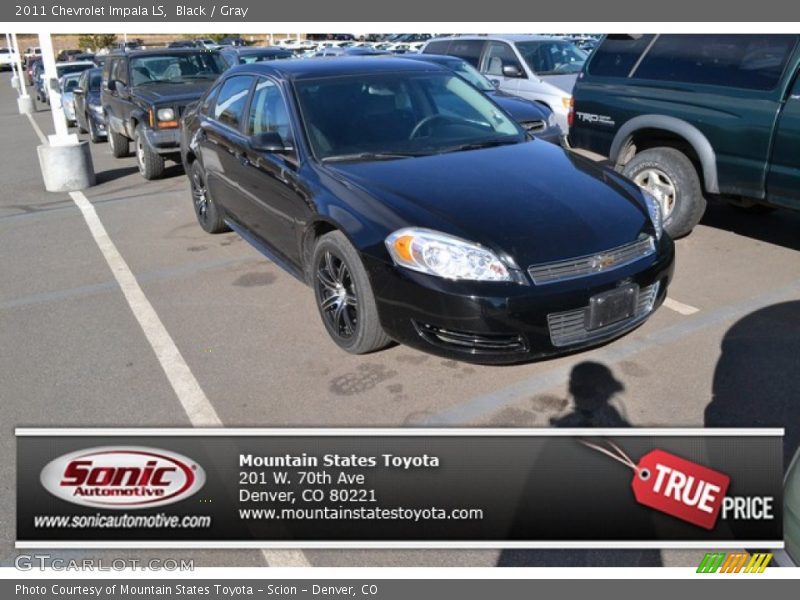 Black / Gray 2011 Chevrolet Impala LS