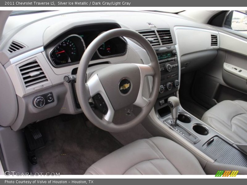 Silver Ice Metallic / Dark Gray/Light Gray 2011 Chevrolet Traverse LS