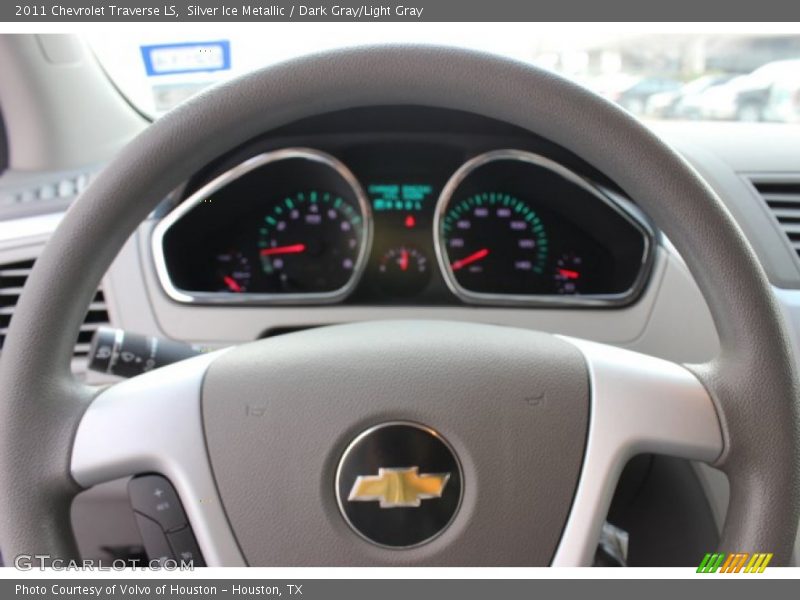 Silver Ice Metallic / Dark Gray/Light Gray 2011 Chevrolet Traverse LS