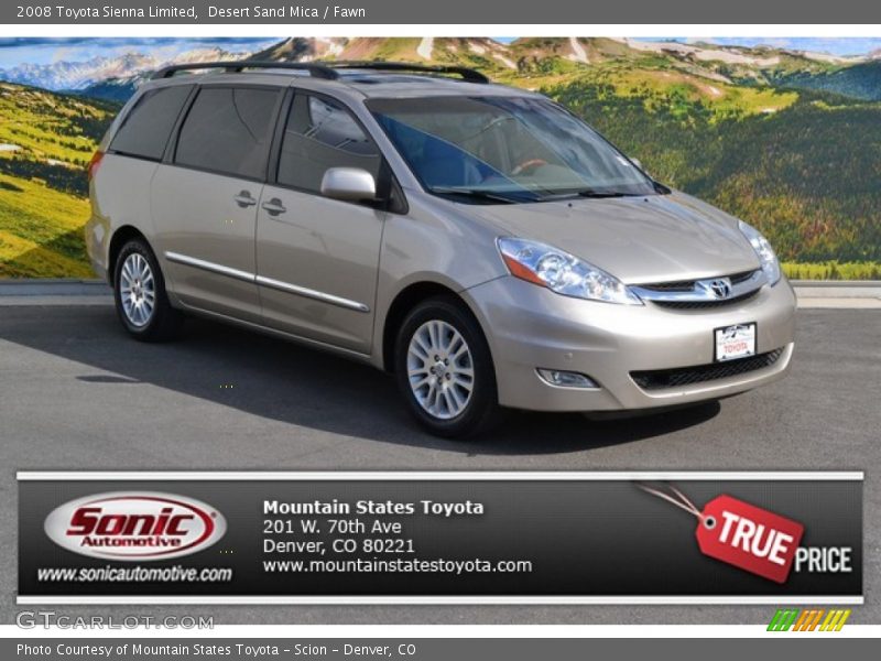 Desert Sand Mica / Fawn 2008 Toyota Sienna Limited