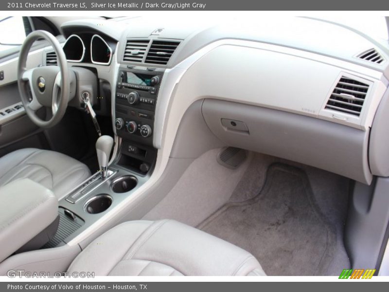 Silver Ice Metallic / Dark Gray/Light Gray 2011 Chevrolet Traverse LS